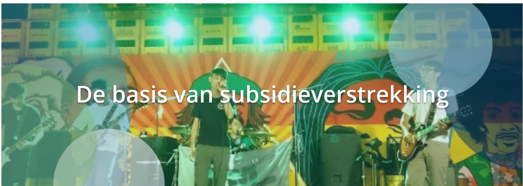 de basis van subsidieverstrekking segment